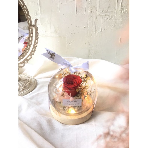Preserved Glass Dome / Bunga dalam tabung / flower dome