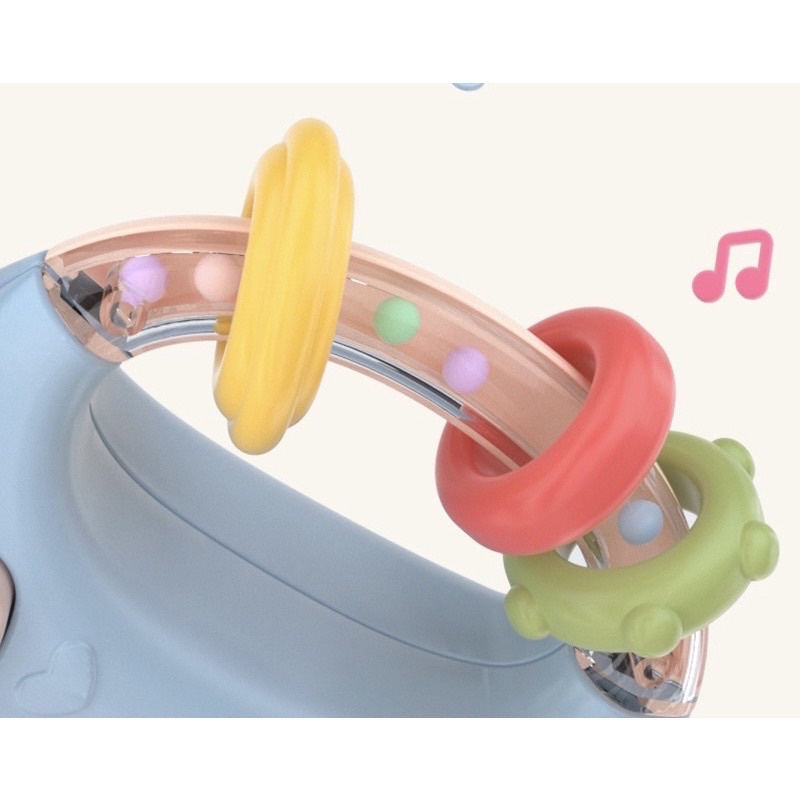Teether Dot Mainan Bayi Musikal Edukasi Lampu Gigitan Bayi Bersuara Bisa di Cuci