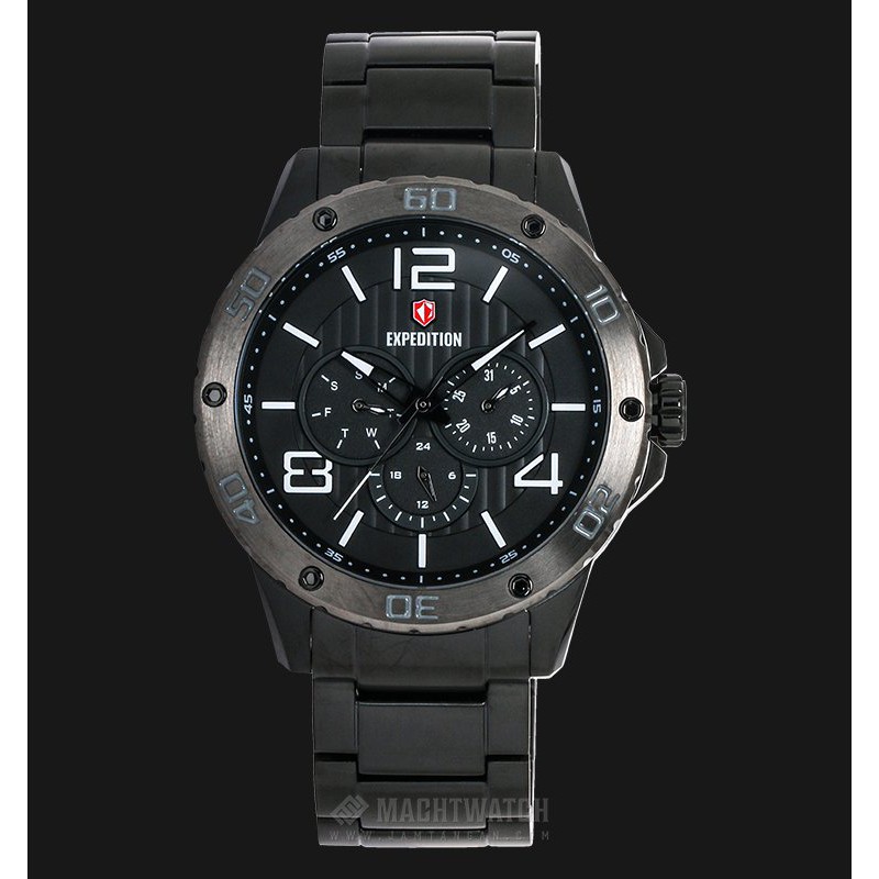 Expedition EXF-6719-MFBEPBA Man Black Pattern Dial Black Stainless Steel