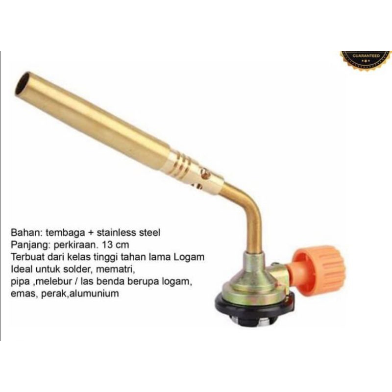 Blow torch gas mini las ringan kepala kuningan