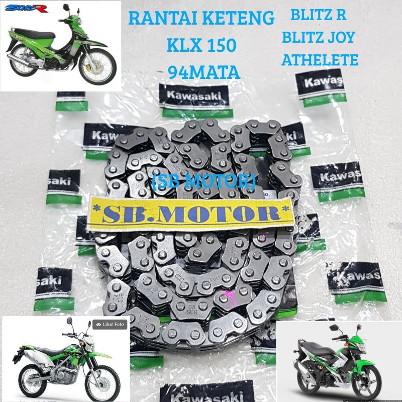 RANTAI KETENG RANTAI KAMPRAT KLX 150 BLITZ JOY BLITZ R ATHETE 94T
