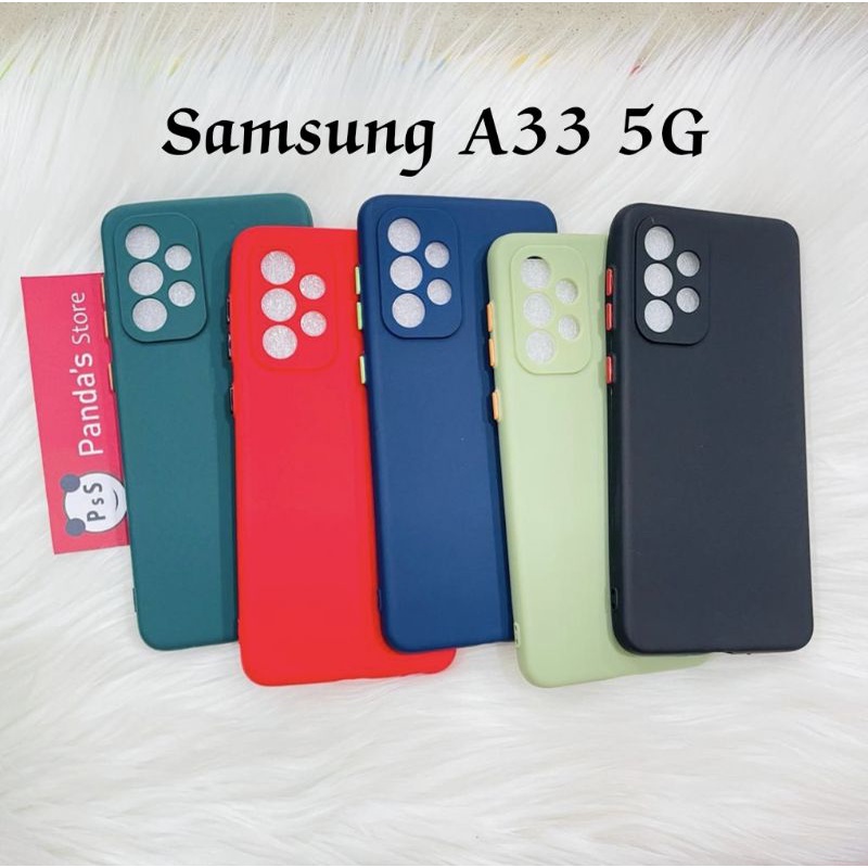 Case Samsung A33 5G Babycase + Pelindung Kamera, Makaron Full Color (PsS)