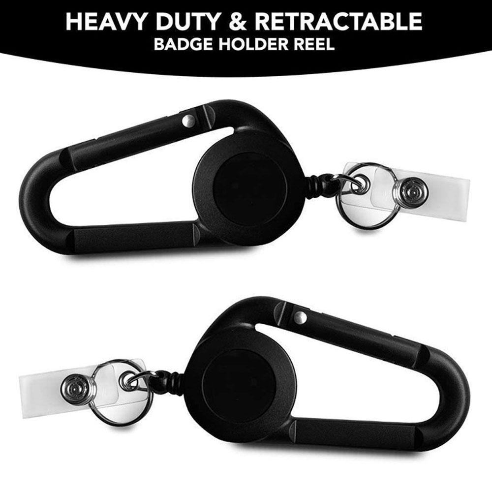 Quinton Lencana Gulungan Klip Ditarik Tugas Berat Tarik Alat Kantor Lanyard Klip Gantungan Kunci Klip