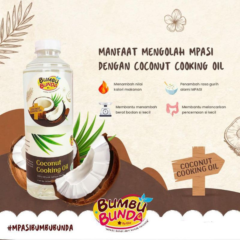 Coconut Cooking Oil 500 ml / Bumbu Bunda by Elia / Minyak Goreng Kelapa Murni MPASI Slow Cooker