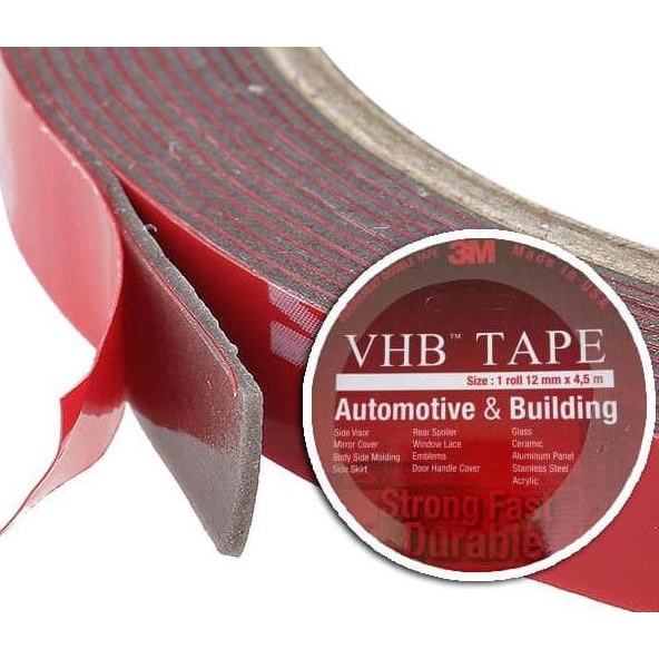 

READY STOK Original 3M VHB Double Tape Ukuran 12mm x 4.5 Meter
