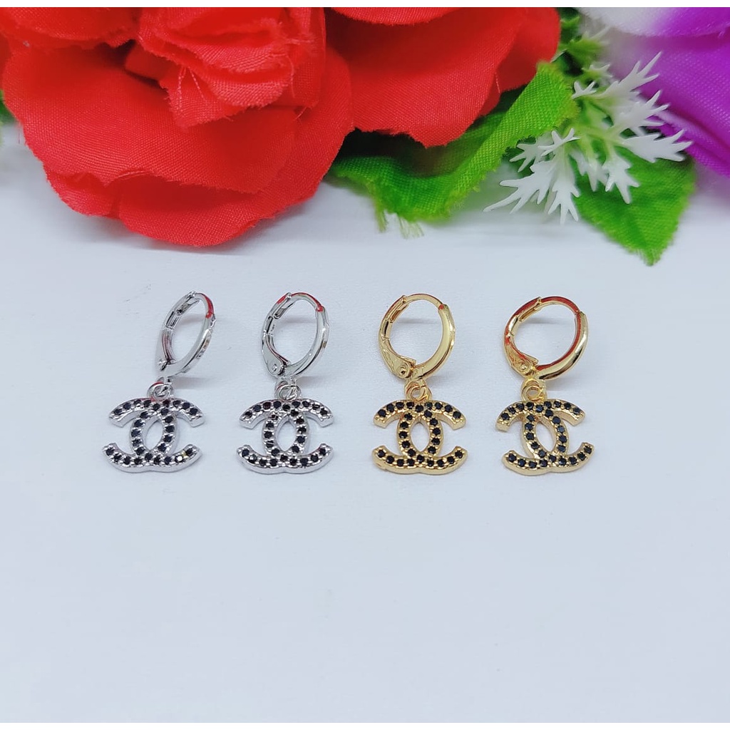 Anting xupng permata full lapis emas perhiasan fashion 0340-0342