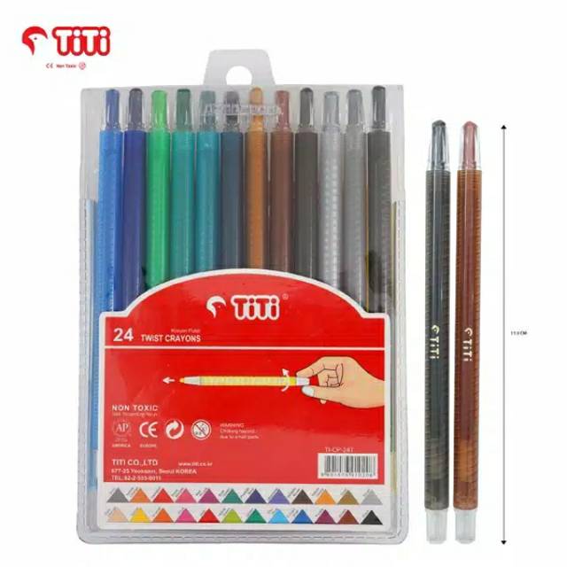 Krayon Putar Panjang 24 Warna Twist Crayon JOYKO