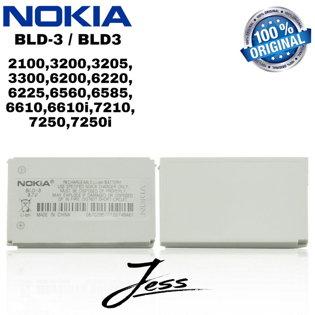 Baterai Original NOKIA BLD-3 BLD3 2100 3200 3205 3300 6610 7210 7250