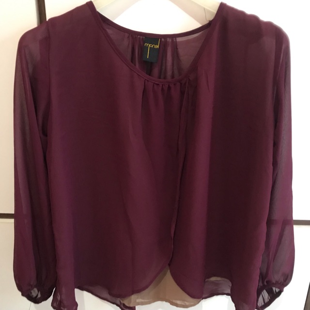 Atasan chiffon kombinasi