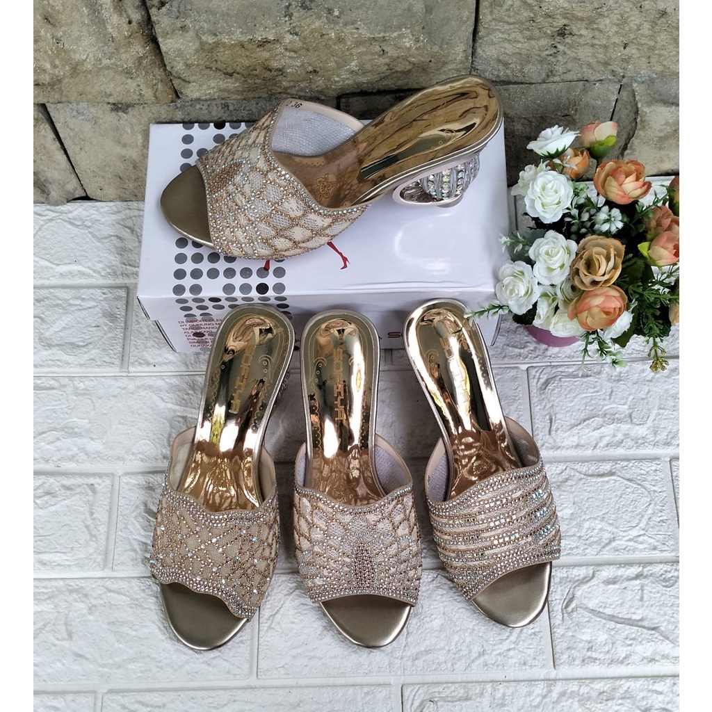 HIGH HEELS PESTA SOFIYA 7026-4/SANDAL HIGH HEEL/SANDAL SOFIYA ORIGINAL/SANDAL HAK KACA