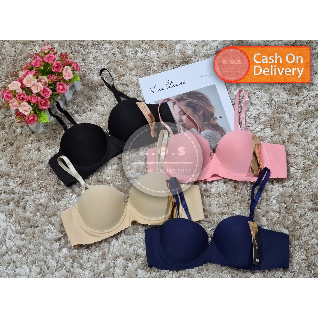 Bra kawat Bh halfcup seamless size 32-38 kait 2