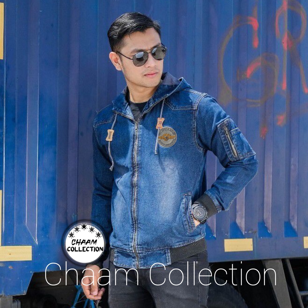 Best Seller Jaket Jeans Bomber Kupluk|Jaket Jeans Denim Casual Pria|Jaket Jeans New Fashion