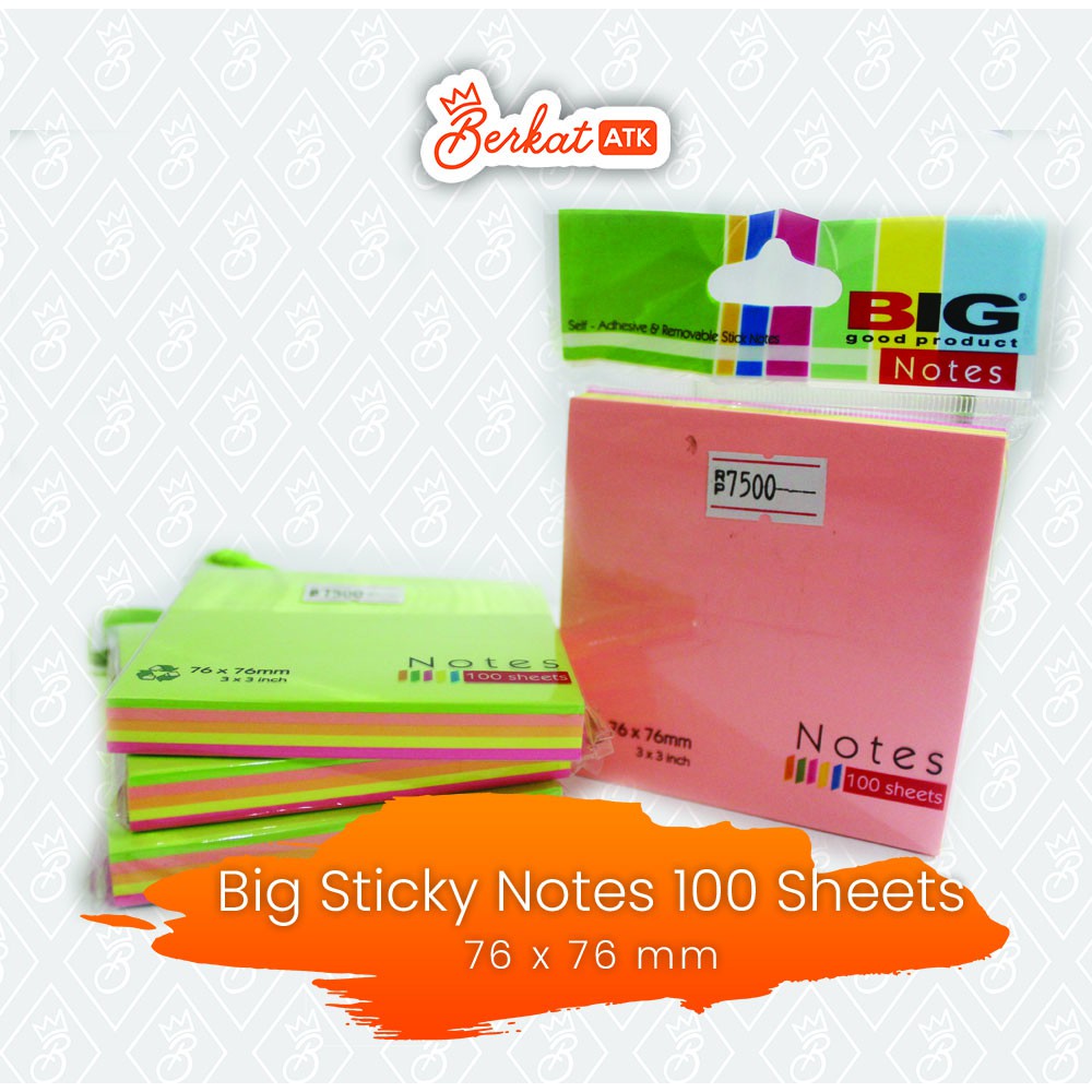 

Sticky notes 76 x 76mm, Note 100 Sheets