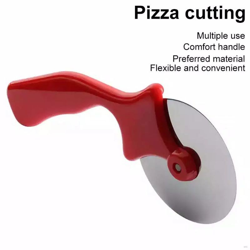 Pisau Pizza | Pisau Roda Pisau Adonan Fondant Pisau Stainless Plastik Pemotong Adonan Cookies Cutter