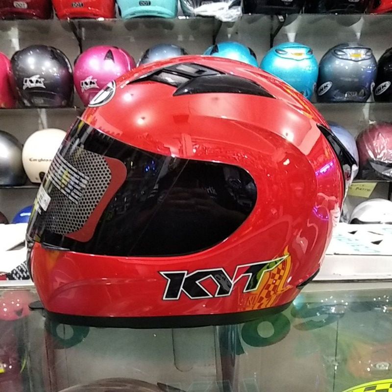 HELM KYT R10 SOLID F RED MERAH FULL FACE
