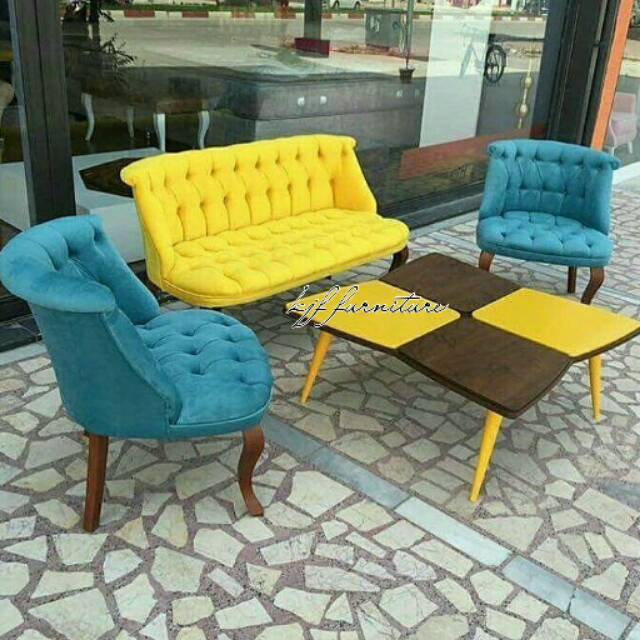 Sofa retro sofa teras sofa unik sofa vintage kafe sofa chesterfield wing chair meja retro vintage