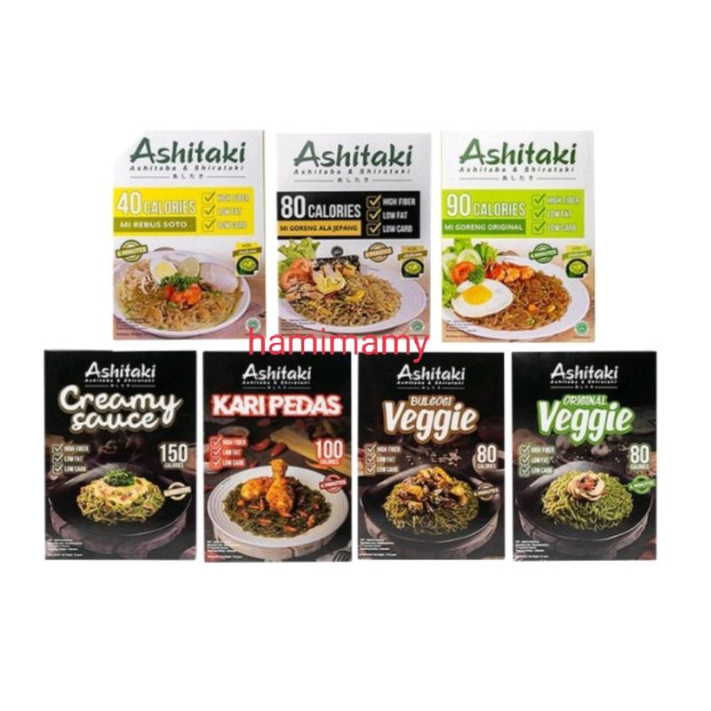 Ashitaki Mie Rendah Kalori Mug Cake Mie Goreng Jepang Rebus Soto Creamy sauce Kari pedas bulgogi veg