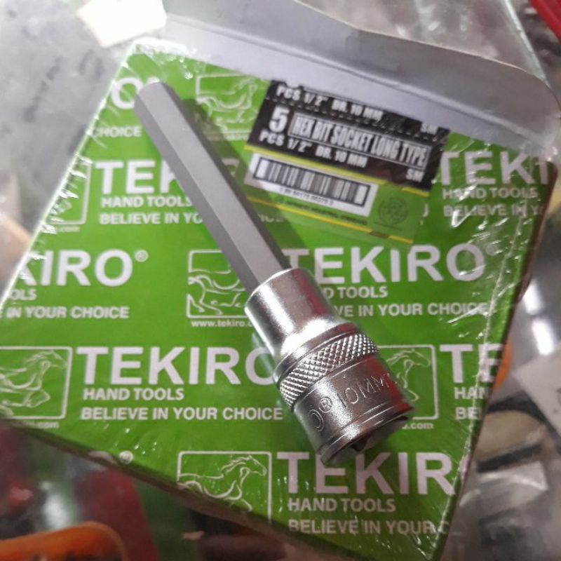 MATA OBENG KETOK HEX BIT 10mm kunci L hexagon 10 mm x  6cm treker gedor cakram cvt