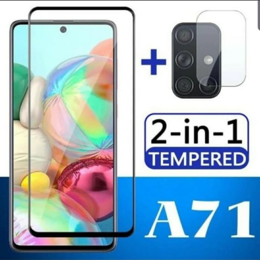 Tempered Glass 9D SAMSUNG A51 A71 A31 + Tg Lensa Camera 2in1