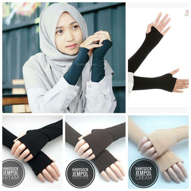 MANSET JERSEY TANGAN WANITA MANSET HANDSOCK