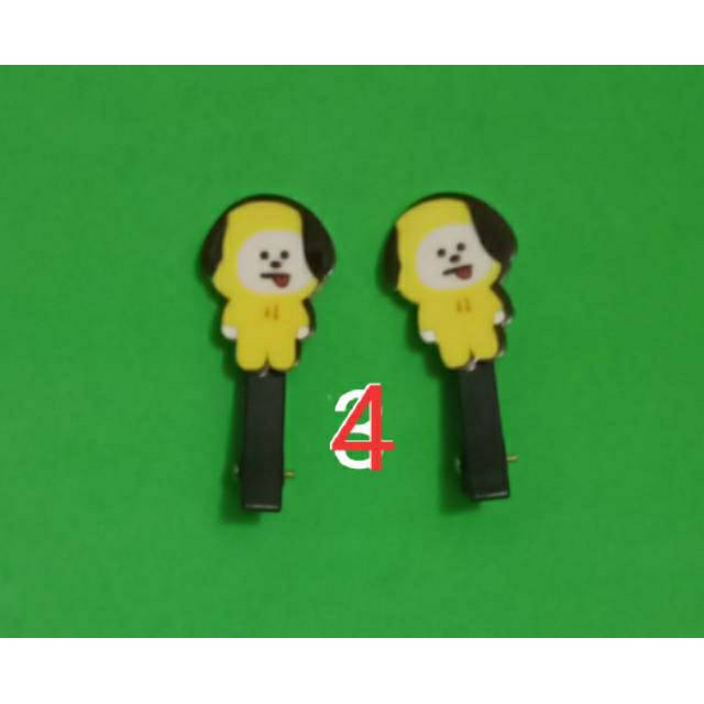 grosir  JEPIT RAMBUT BT21 ATAU BTS KEKINIAN ISI 5 PASANG