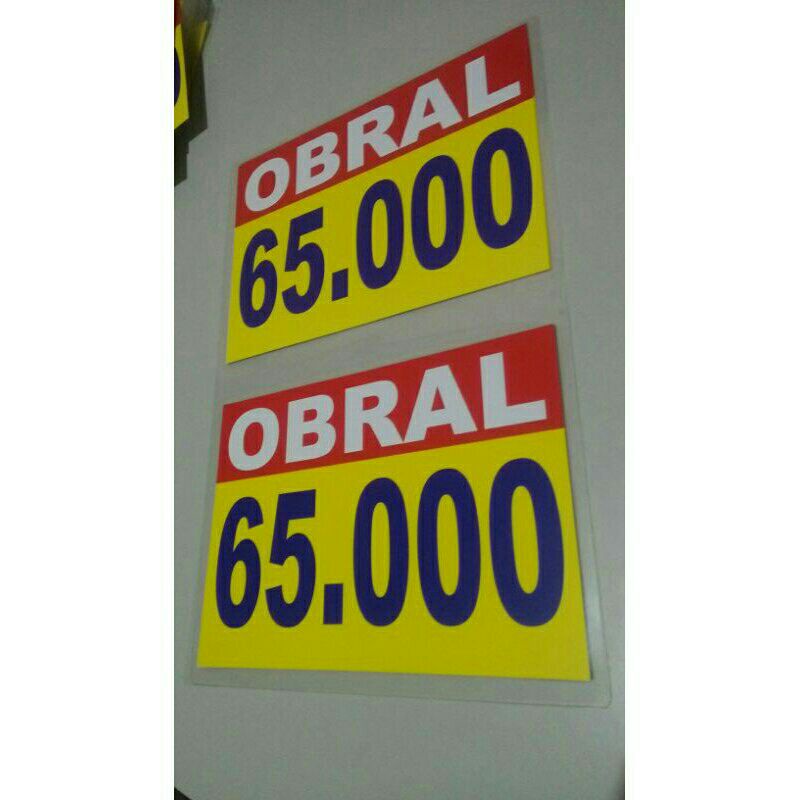 

Harga Obral Laminating /1Folio dapat 2 pcs / Hargaobral / Obralan / Bandrol Harga