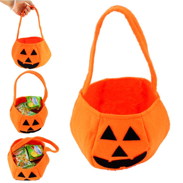 Tas Permen Labu Trick Or Treat Halloween Pumpkin Candy Bag Murah