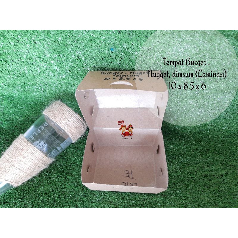 KAISHAR - Box Burger / Nugget / Dimsum Kraft Laminasi