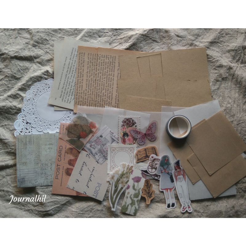 

journal journaling kit vintage dekorasi scrapbook