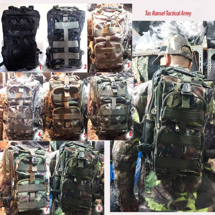 Ransel Army 3P Local 24 Liter &amp; Backpack Army &amp; Tas Army