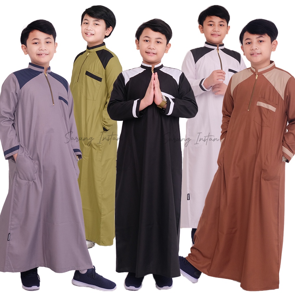 Jubah Gamis Anak Cowok Laki Anak Lengan Panjang JUBAH NOVEL