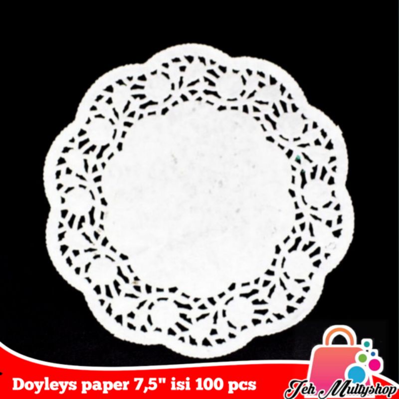 Doyleys paper 7,5" isi 100 pcs/kertas doyleys/renda alas toples