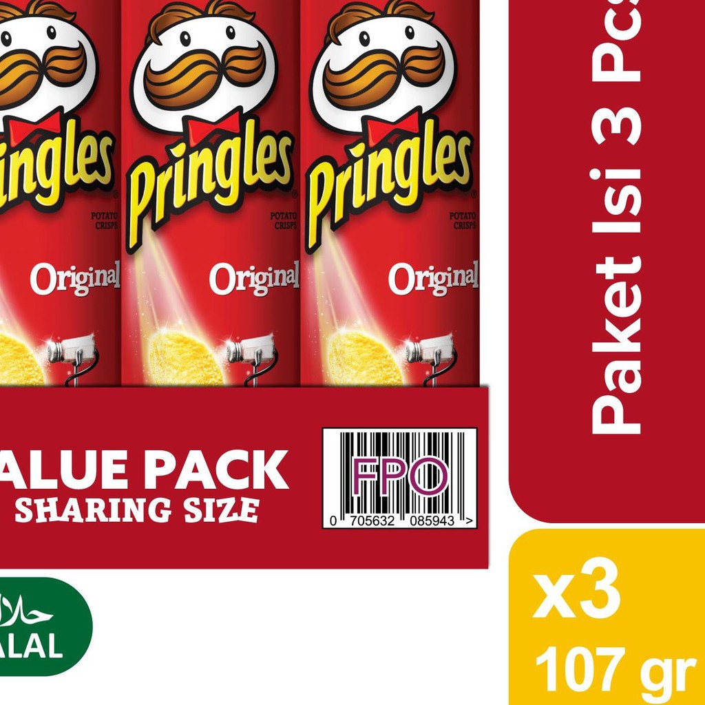 

Model Baru Pringles Original Chips 107 gr x 3 pcs **