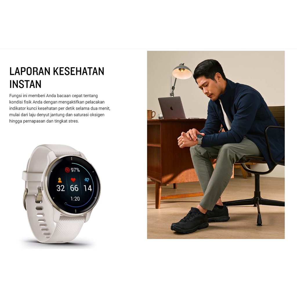 Garmin Venu 2 Plus - Garansi Resmi TAM 2 Tahun