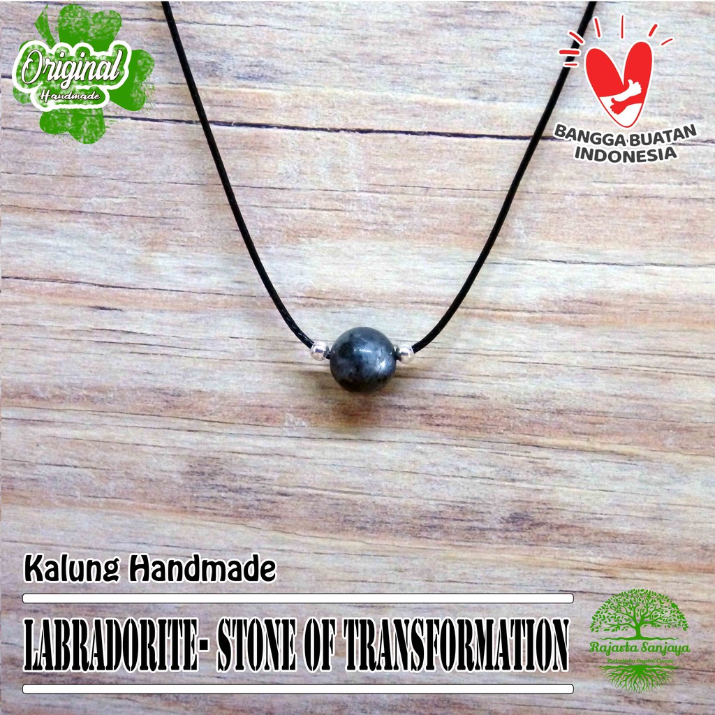 Kalung Batu Handmade Rajarta Batu Labradorite Stone Of Transformation