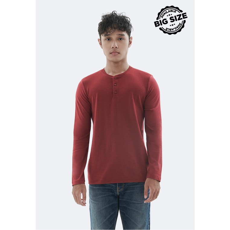 MANZONE Kaos pria lengan panjang EAST - BESTBUY-RED