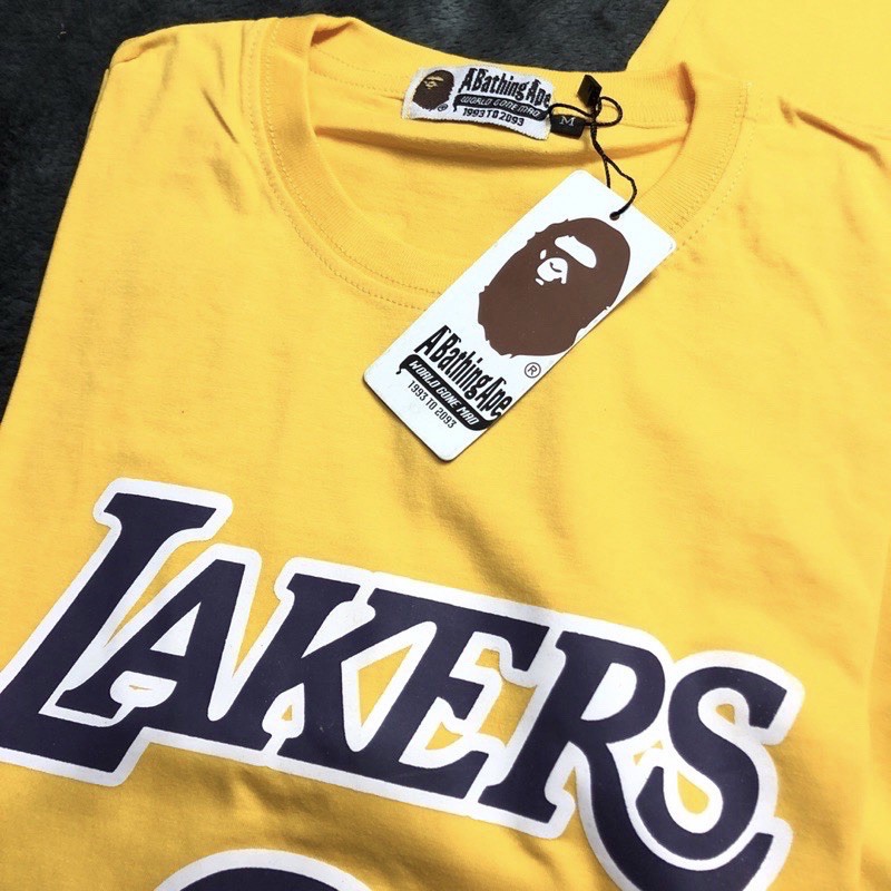 KAOS BAPE LAKESR  T-SHIRT LAKERS BAPE PREMIUM MURAH