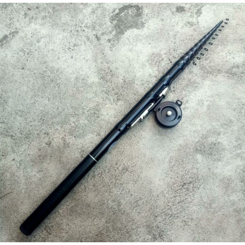 Tersedia joran tegek kolong + rell custom super black pancing - 360