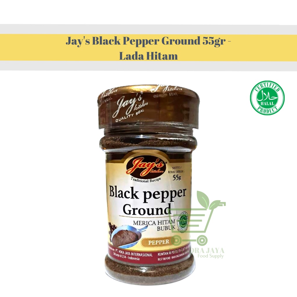 

Jay's Black Pepper Ground 55gr - Lada Hitam