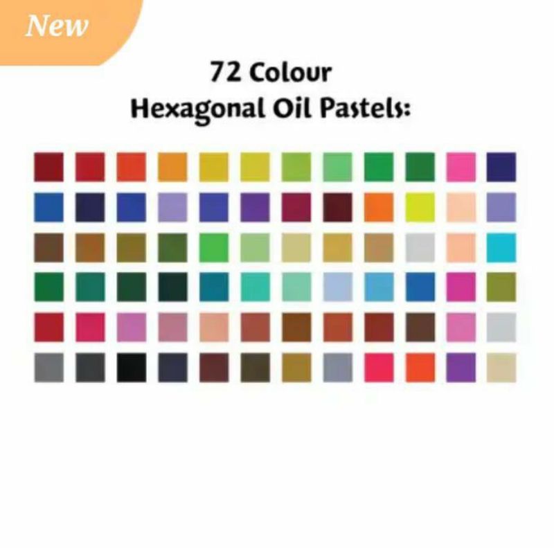 Crayon 72 warna faber castell / Hexagonal Oil Pastel 72 faber castell-2