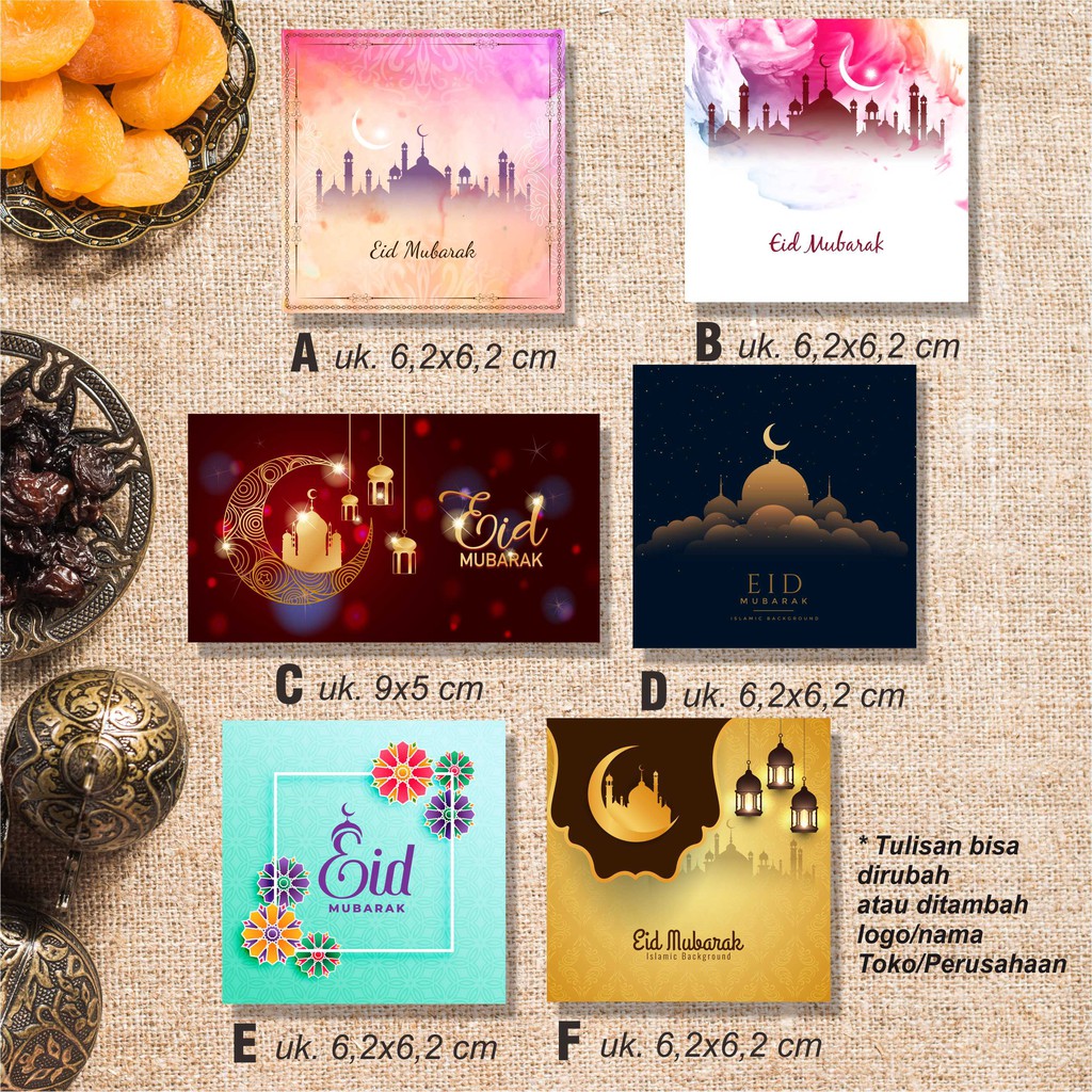 

Hang Tag/Kartu Ucapan/label hadiah/Parcel Hari Raya Idul Fitri Vol.3