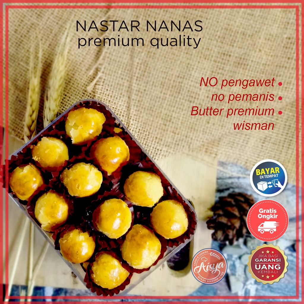 

Kue Nastar Premium Full Wisman Butter Seratus Persen