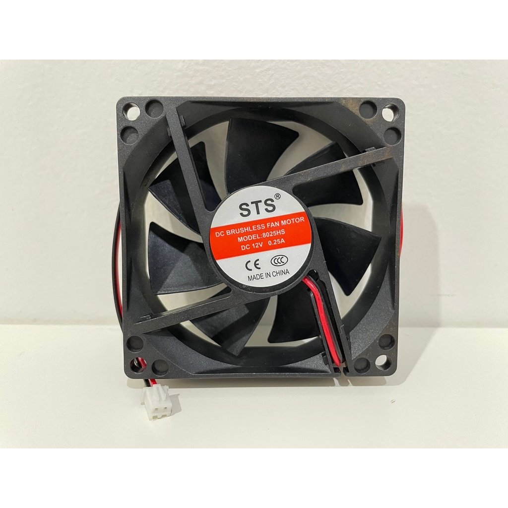 Fan DC 12V 24V 8x8 cm / Kipas DC 12V 24V tebal 2.5 cm 12 Volt 24 Volt