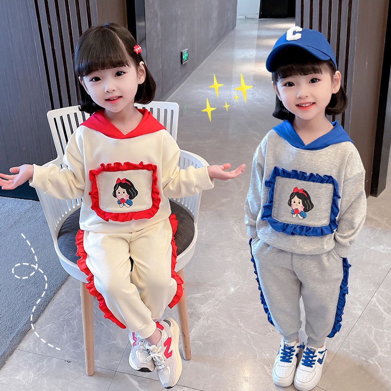 Plazababyku PASSWORD SNOWHITE HOODIE Setelan Sweater 1 - 7 Tahun Baju Anak BerKualitas