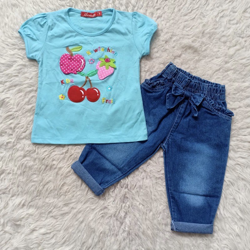 Baju Bayi jeans Kaos