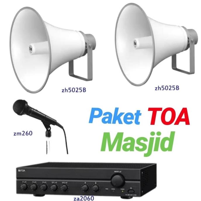 Paket Toa Masjid 5025B (25 Watt) + Amplifier Za 2060 (60 Watt) + Mic