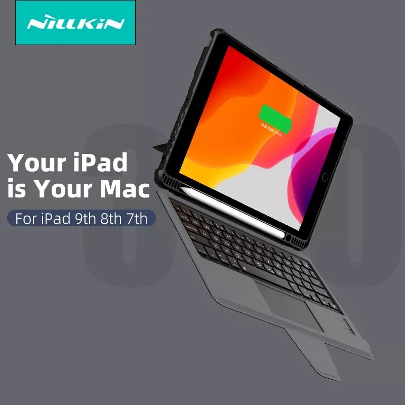 NILLKIN Keyboard Case iPad 9 / iPad 8/ iPad 7 10.2&quot; Bumper Pro Camera Protection