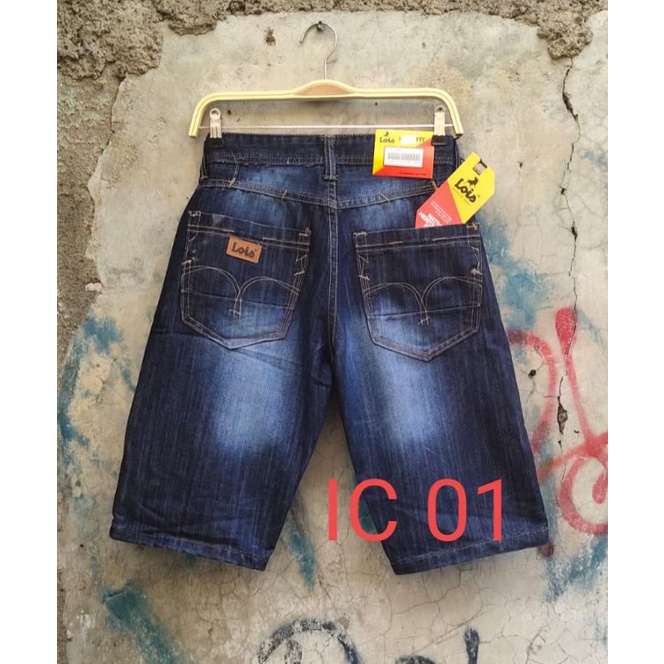 promo celana jeans denim pendek pria original / celana jeans pendek pria / jeans lois pendek pria