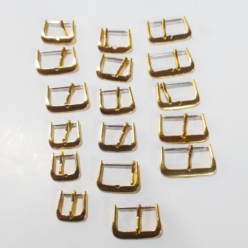 buckle gold atau gesper untuk strap Jam tangan bahan Alloy tidak luntur size mulai 10mm sampai 22mm