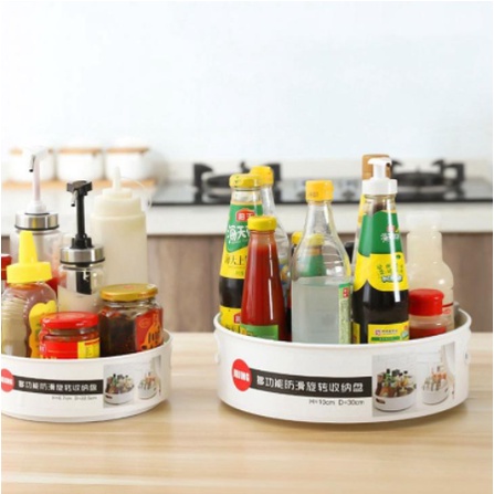 Rak Wadah Putar 360 Kosmetik Tempat Bumbu Buah Serbaguna Rak Dapur